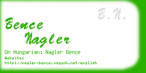 bence nagler business card